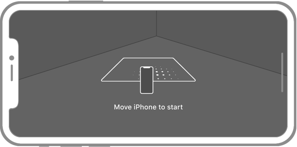 Graphic showing a phone being moved around in relation to a plane.