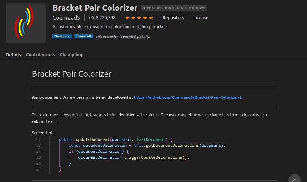 Bracket Pair Colorizer