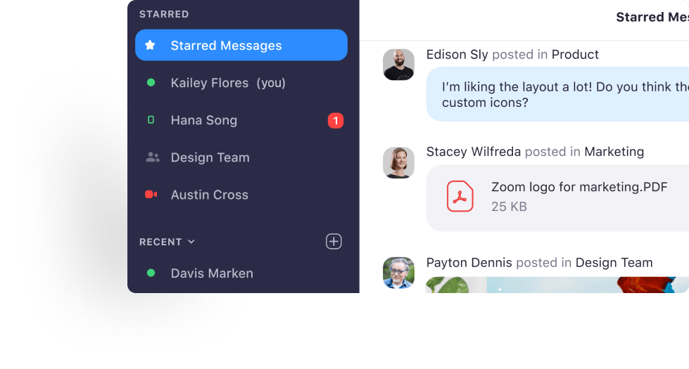 Zoom chat messaging