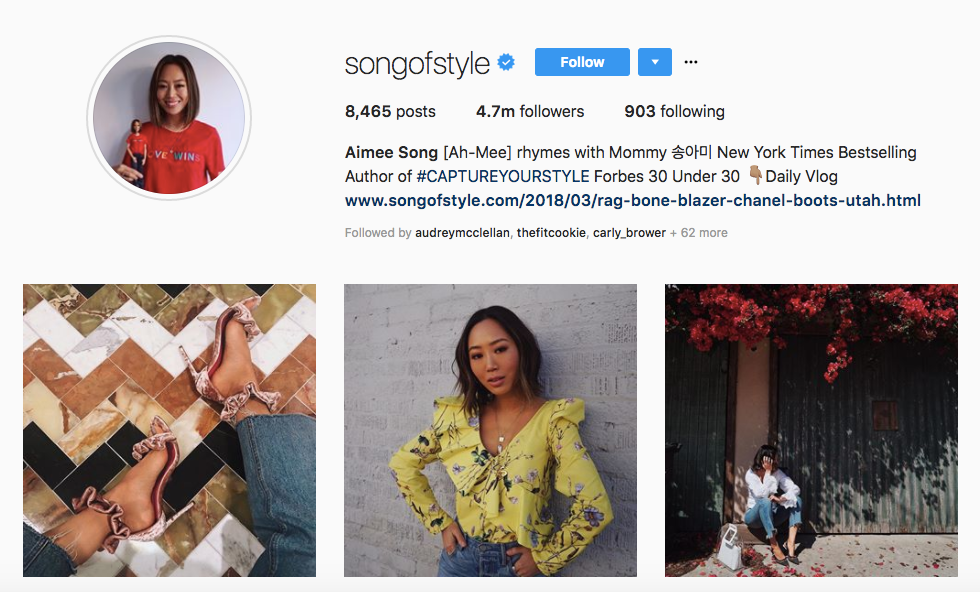 Aimee Song Top Female social media influencer