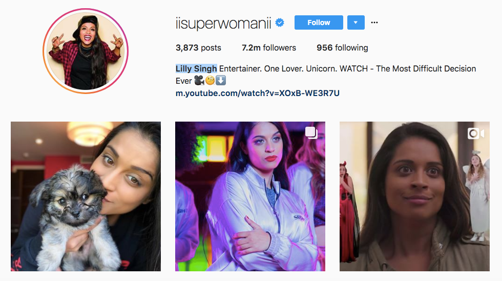 Lilly Singh best influencers 2017