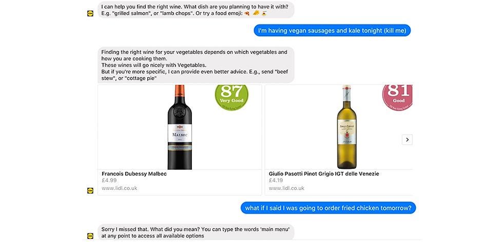Lidl’s AI Wine Chatbot