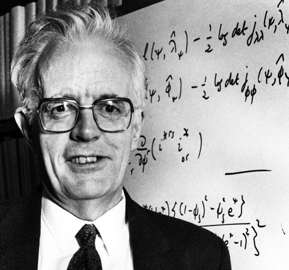 Picture of the statistician Sir David Roxbee Cox — the inventor of logistic regression and proportional hazard models.