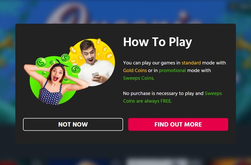 Screenshot of Chumba Casino How To Play