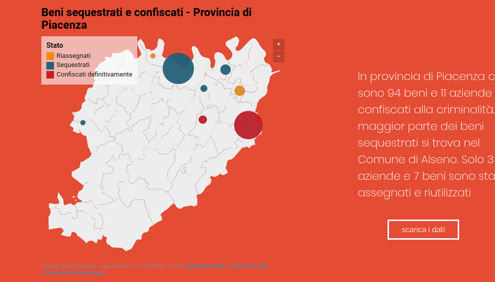 Beni confiscati a Piacenza