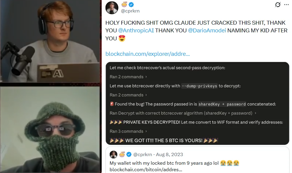 A Man has used Claude to recover around $400,000 in Bitcoin