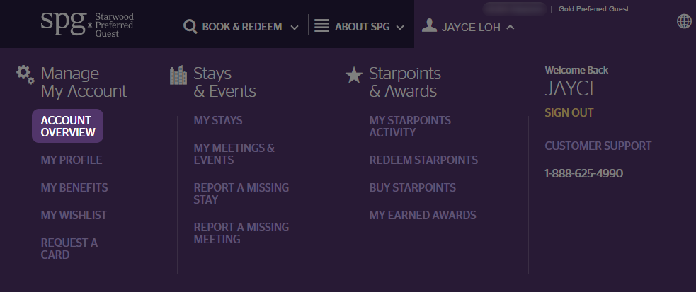 SPG Account Overview