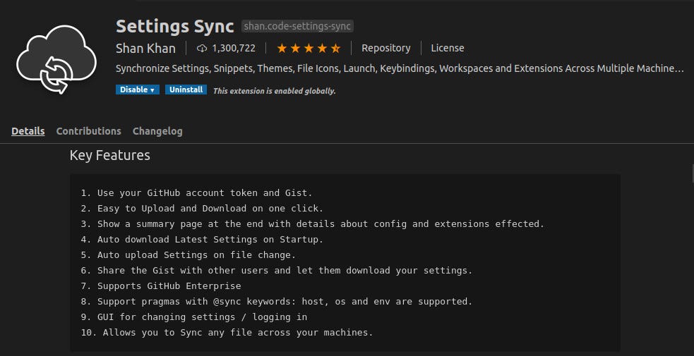 Settings Sync