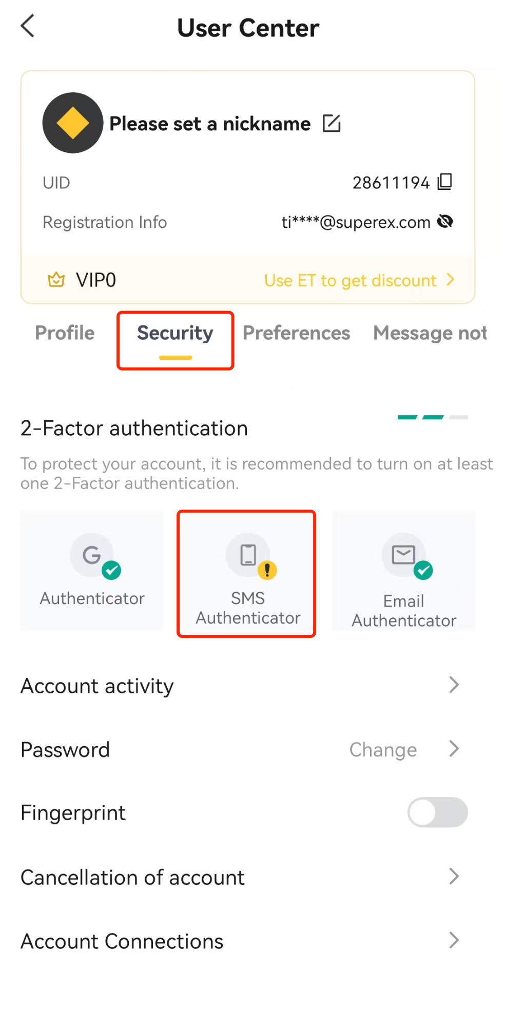 SuperEx Guide: How to change your phone number or email?
