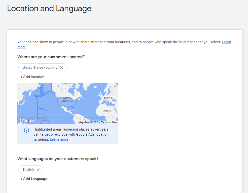 Location And Language