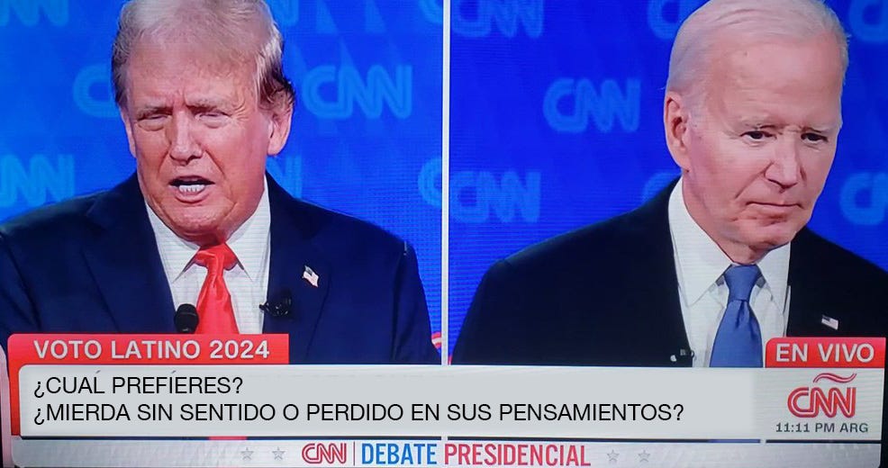 Screenshot of Biden/Trump debate