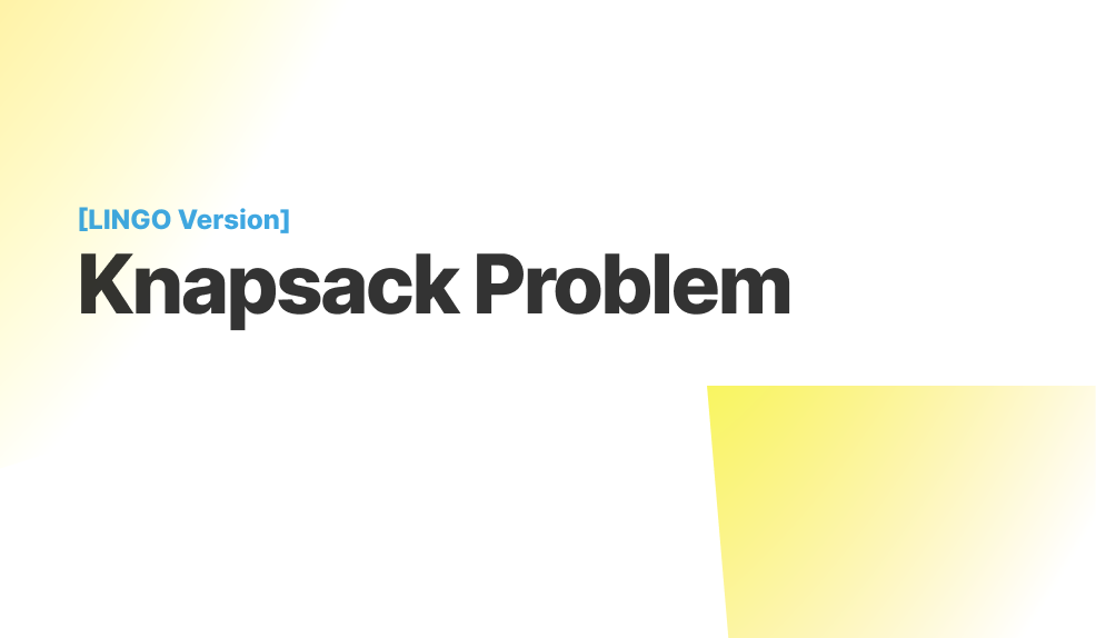 knapsack problem banner