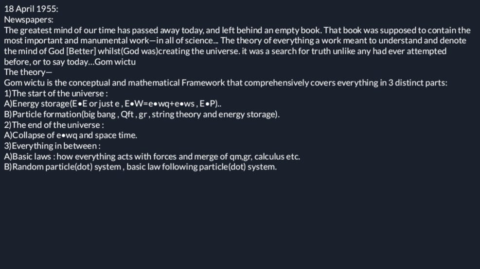 this is the theory of everything