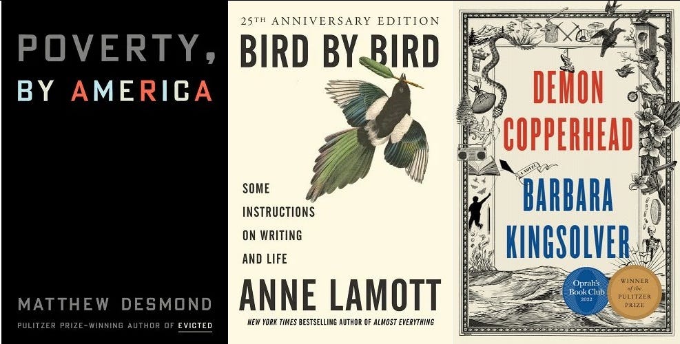 Three book covers from this year’s list.