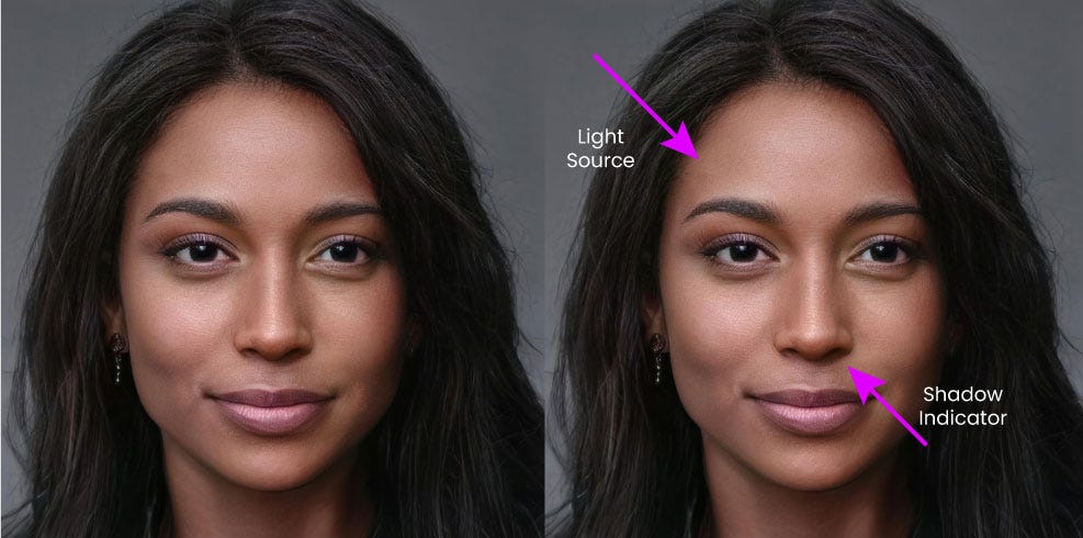 Image of a woman to display when good lighting looks like in a portrait.