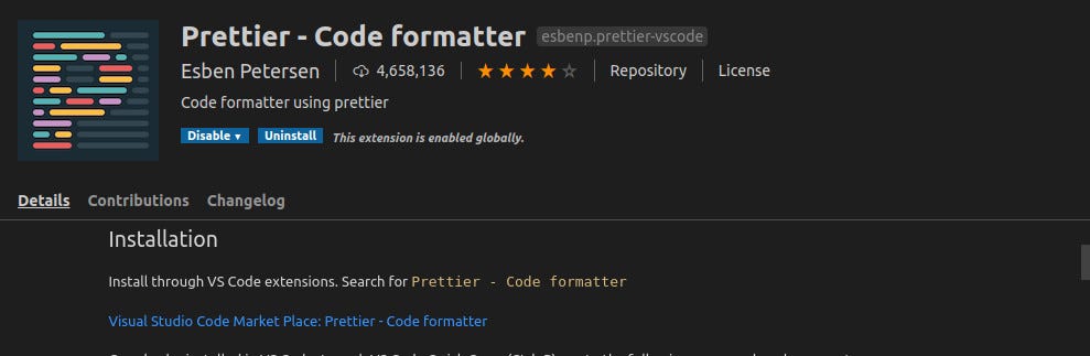 Prettier — code formatter