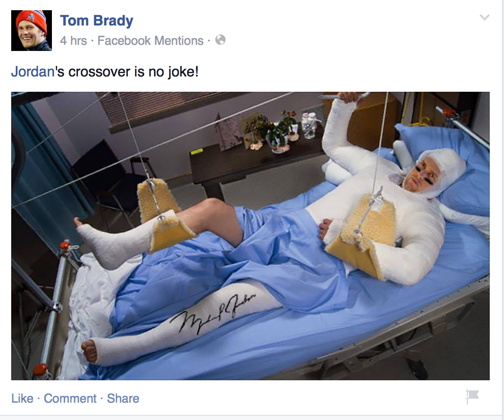 Tom brady body cast facebook