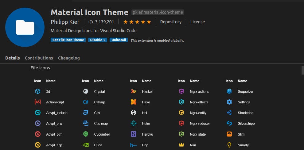 Material Icon Theme