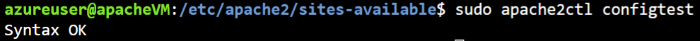 sudo apachectl configtest
