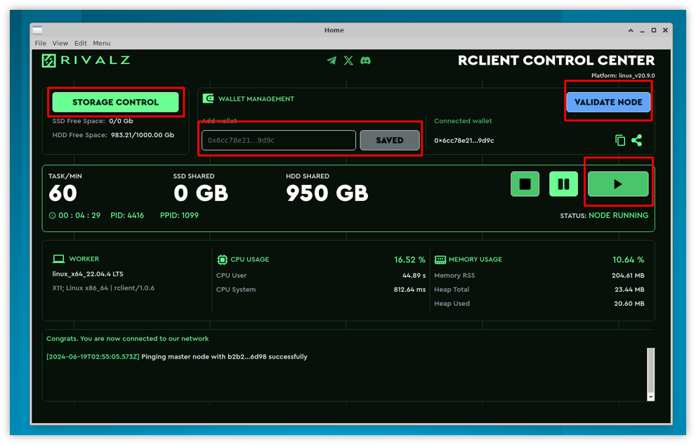 Running RivalzAI rClient with Contabo VPS (Linux, XFCE and RDP)