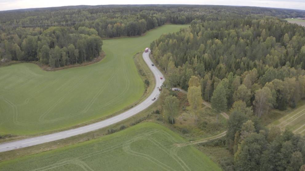 Typical Swedish curved road.