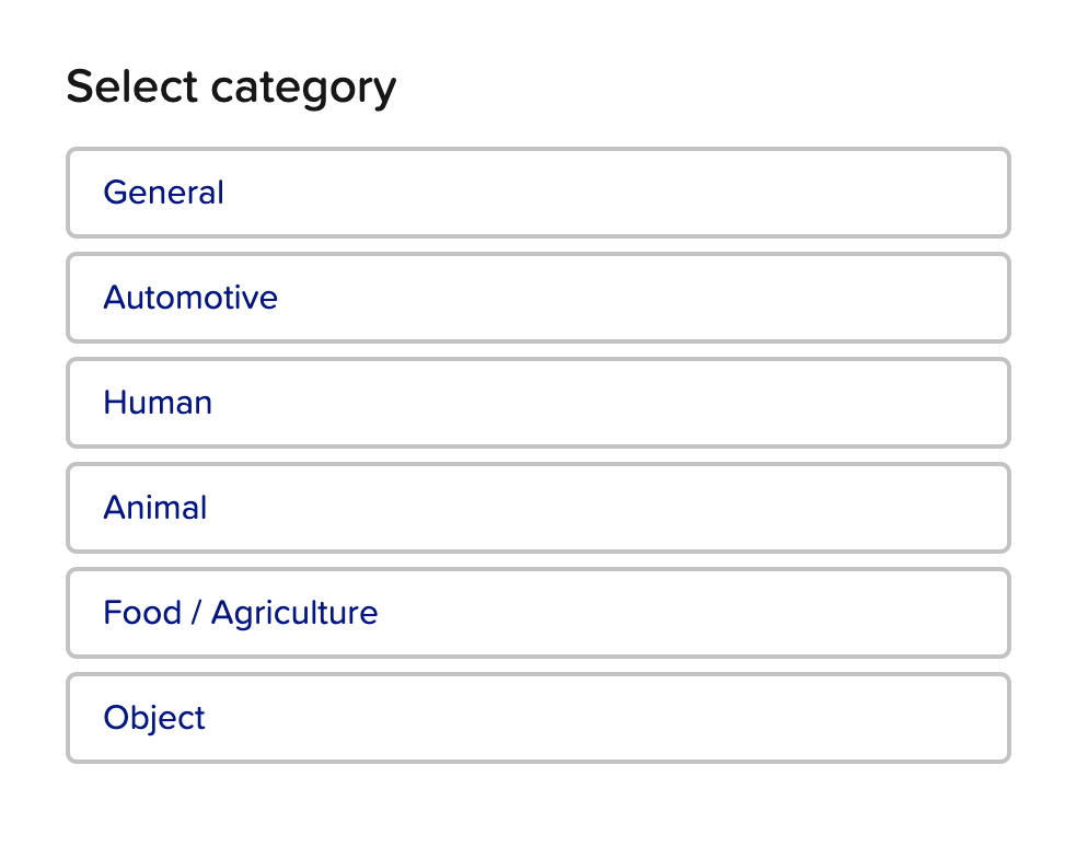 Select category Bounding.ai