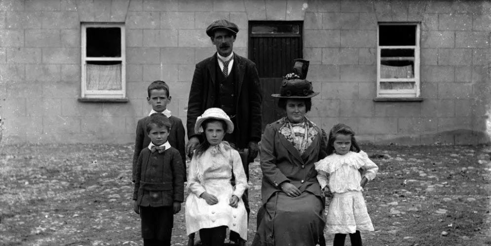 Irish Catholics often dressed in their best new clothes and took pictures at Easter