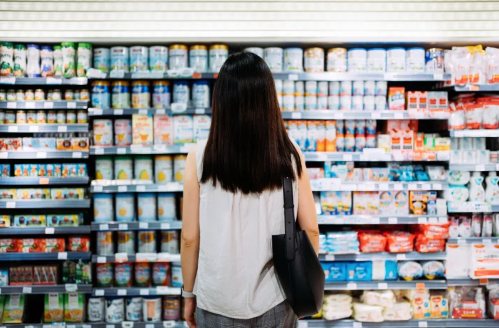 a woman in a supermarket