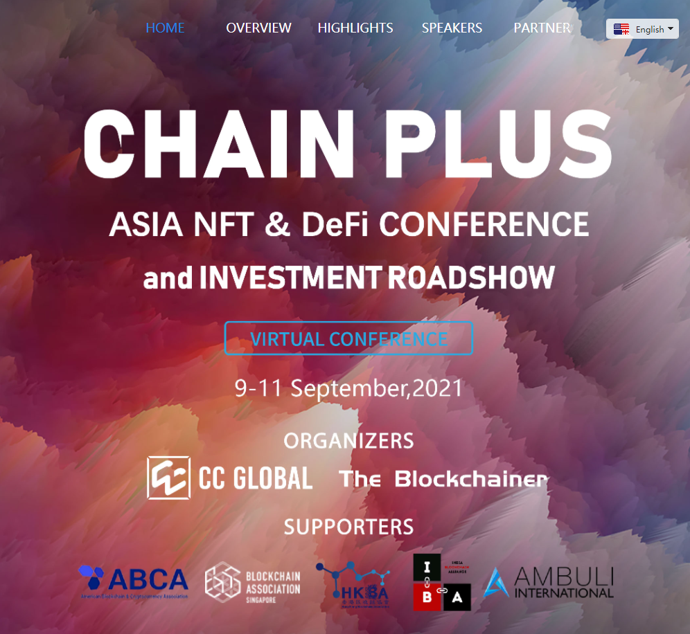 Chain Plus Asia NFT & DeFi Virtual Conference and Investment Roadshow