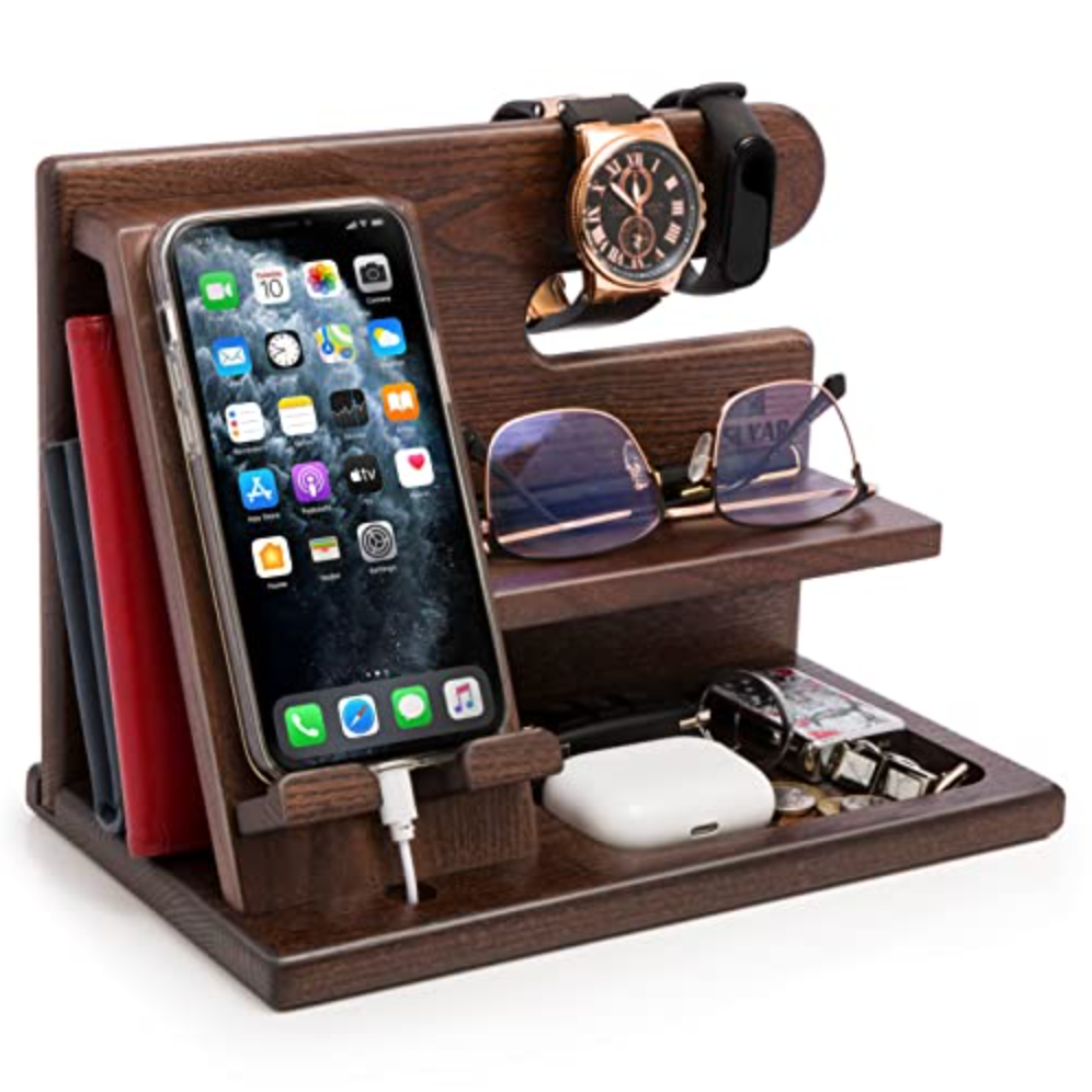 Valentines Day For Him 2023, Phone Docking Station, Ash Key Holder, Wallet Stand, and Watch Organizer, Gift For Him