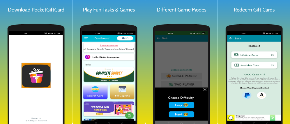 PocketGiftCard Reward App for Android