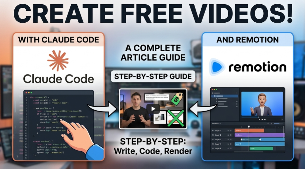 How to Create Free Videos with Claude Code and Remotion: Step-by-Step Guide