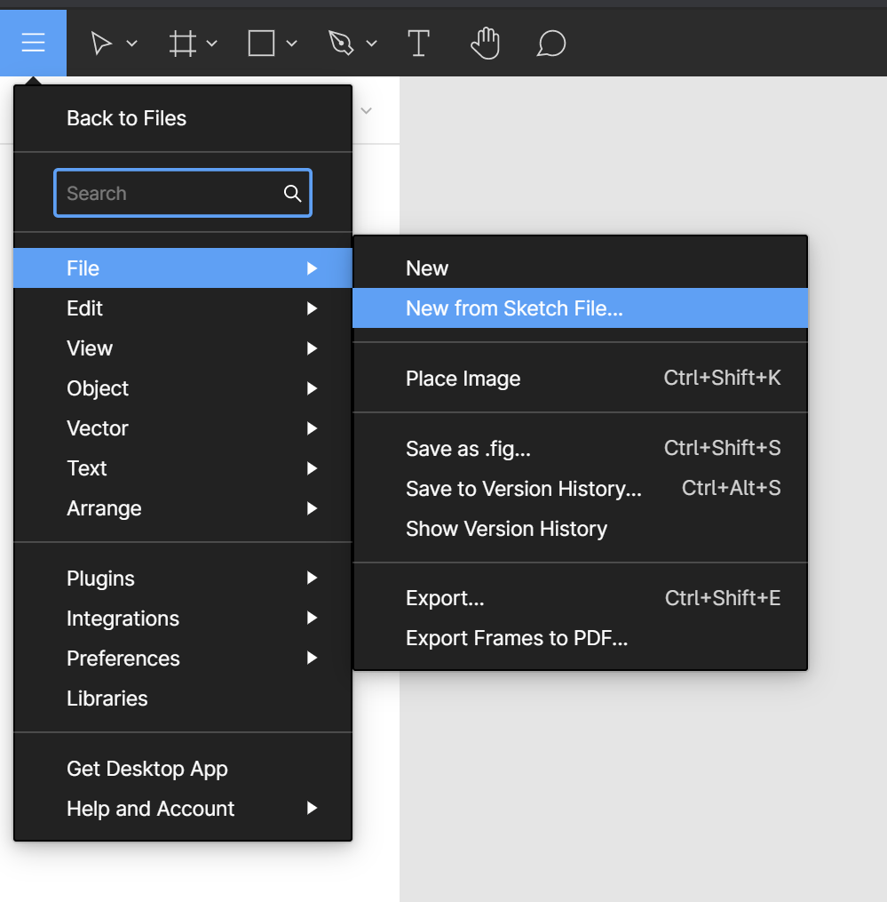 Adding Sketch file to Figma