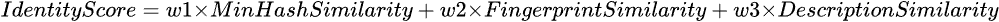 Final Identity Score formula