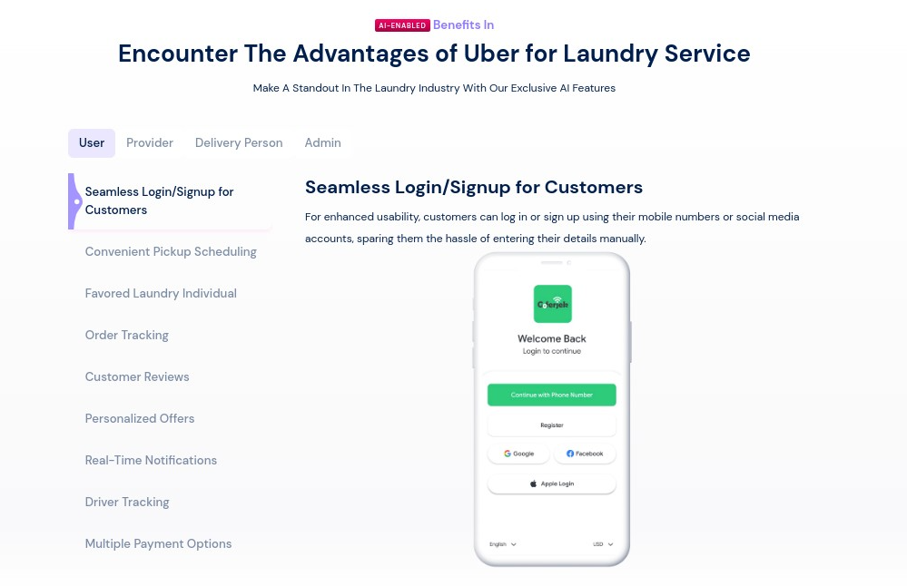 uber for laundry app