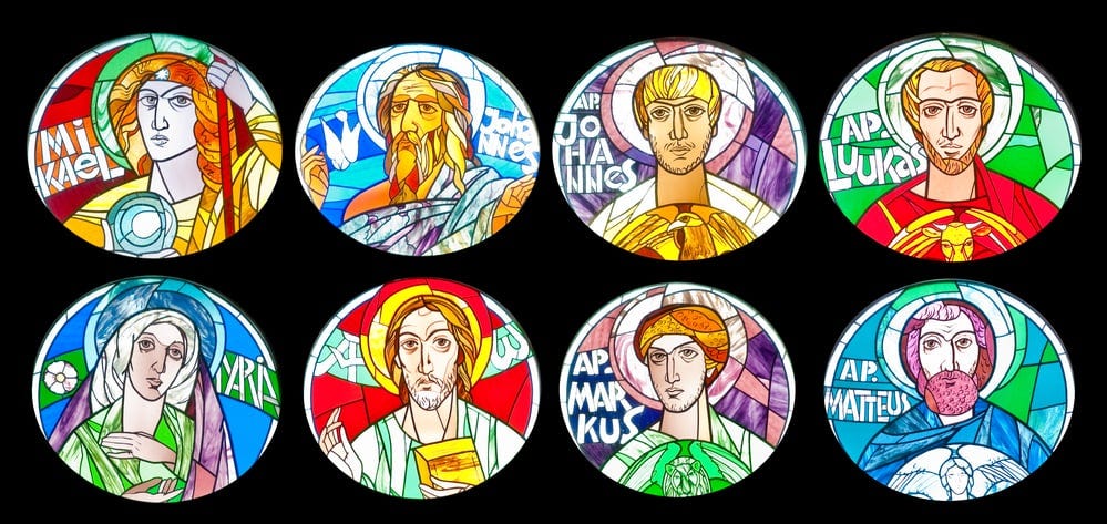 Saints Stained Glass Circles