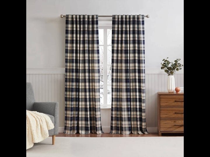 g-h-bass-co-lakeview-plaid-curtain-panel-pair-84-navy-1