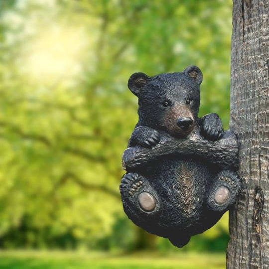 bestgiftever-adorable-resin-black-bear-cub-hanging-on-branch-yard-garden-tree-decoration-13-5-1