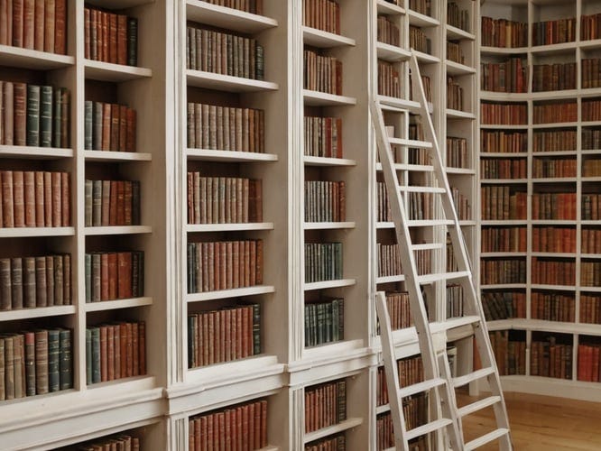 Ladder-White-Bookcases-1