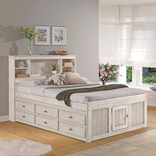 os-home-and-office-furniture-model-85221k6-22-solid-pine-full-captains-bookcase-bed-with-6-drawers-i-1