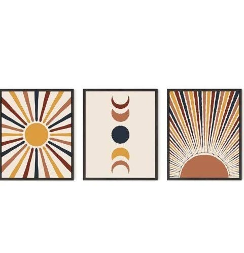 Haus and Hues Boho Prints: Mid Century Wall Art & Minimalist Poster for Modern Spaces | Image