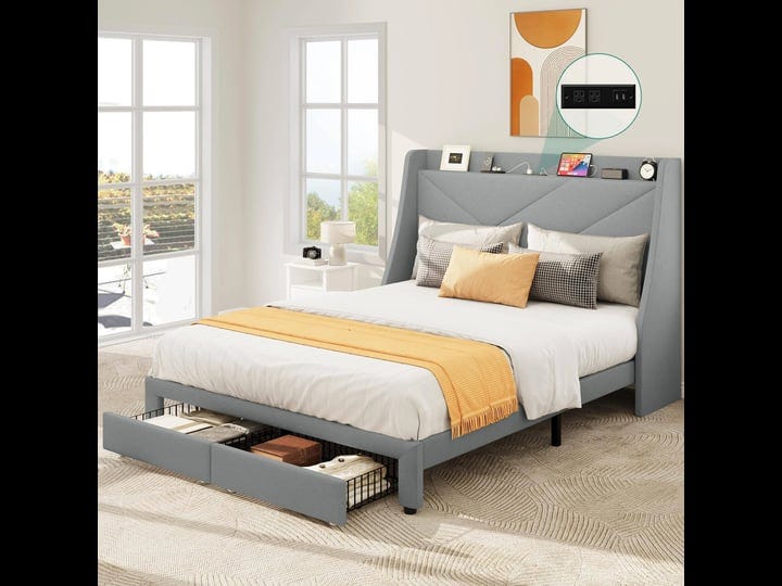 queen-size-upholstered-bed-frame-with-storage-headboard-drawers-beige-1