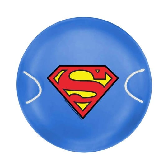 slippery-racer-26-heavy-duty-superman-metal-saucer-sled-with-rope-handles-blue-1