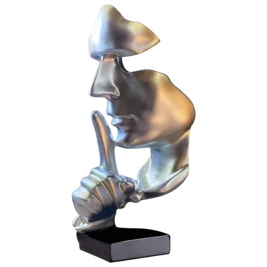 aboxoo-abstract-statues-silence-is-gold-decorative-objectsmodern-and-simple-resin-figurinedesk-decor-1