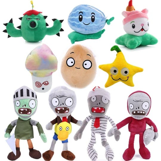 jhesao-10-pcs-plants-and-zombies-plush-zombies-plants-sets-toy-1-2-stuffed-soft-doll-pvz-plush-figur-1