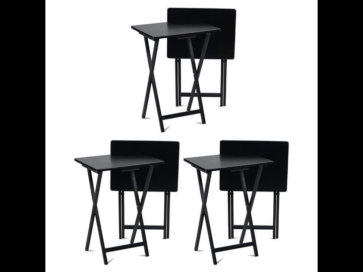 pj-wood-portable-folding-tv-snack-tray-table-desk-stand-black-6-piece-set-1