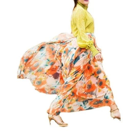 canis-boho-hippy-women-summer-floral-long-maxi-skirt-dress-womens-size-large-orange-1