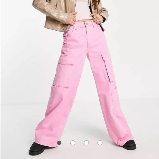 asos-pants-jumpsuits-asos-bershka-oversized-pocket-detail-wide-leg-cargo-pants-in-pink-size-2-color--1