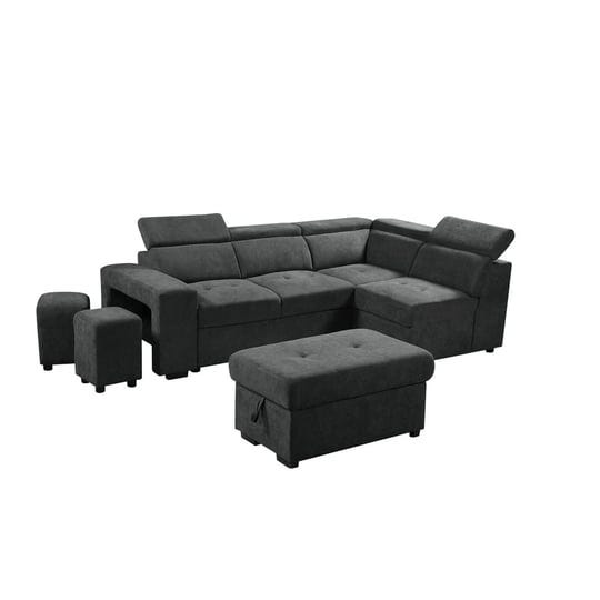 lilola-home-henrik-dark-gray-sleeper-sectional-sofa-with-storage-ottoman-and-2-stools-1