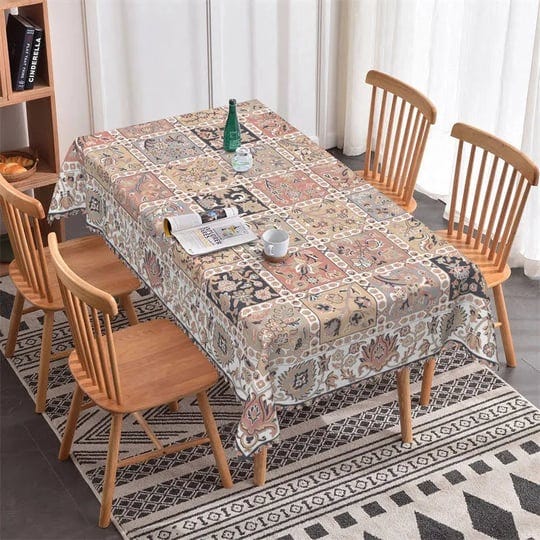 classical-floral-warm-beige-rectangle-tablecloth-from-lofaris-oil-proof-spill-proof-water-resistance-1